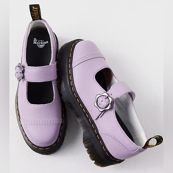 Dr. Martens Shoes - Dr. Martens Lilac Mary Jane Platform Shoes